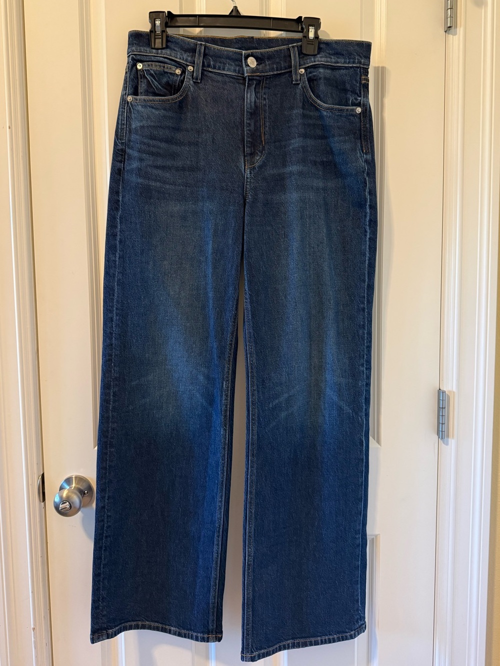 AYR the Secret Sauce Dark Blue Wide-Leg High-Rise Jeans